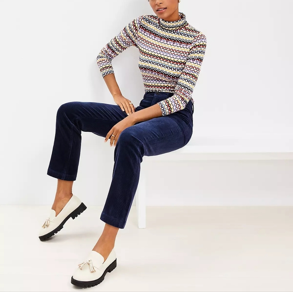 LOFT Navy Corduroy Pants
